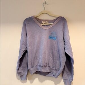 Women's vintage Lavender V-Neck Sweater